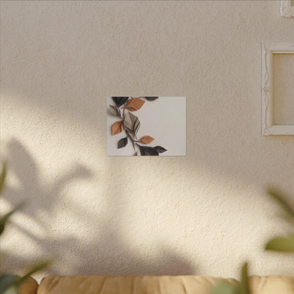 Paper Fold Autumn Canvas Art | Japandi Earthy Design