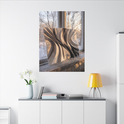 Mono No Aware Paper Fold Canvas Art - Japandi Minimal Line