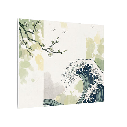 Spring Ocean Wave Ukiyo E Inspired Canvas Art | Serene Decor