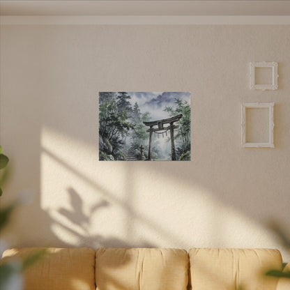 Moonlight Torii Gate Canvas Art - Zen Fukinsei
