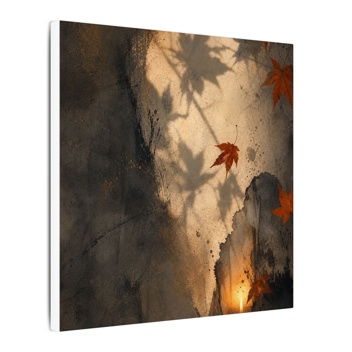 Shadow Play Texture Canvas Art | Neutral Japandi Art