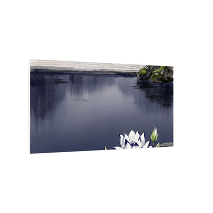 Lotus Flower Karesansui Canvas Art | Tranquil Zen Art