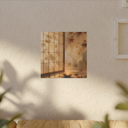 Candlelight Shoji Screen Canvas Art - Japandi Ma
