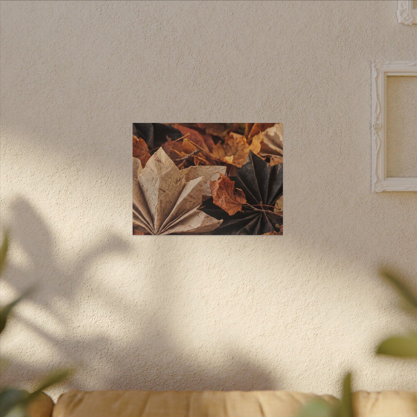 Paper Fold Texture Canvas Art | Elegant Japandi Art