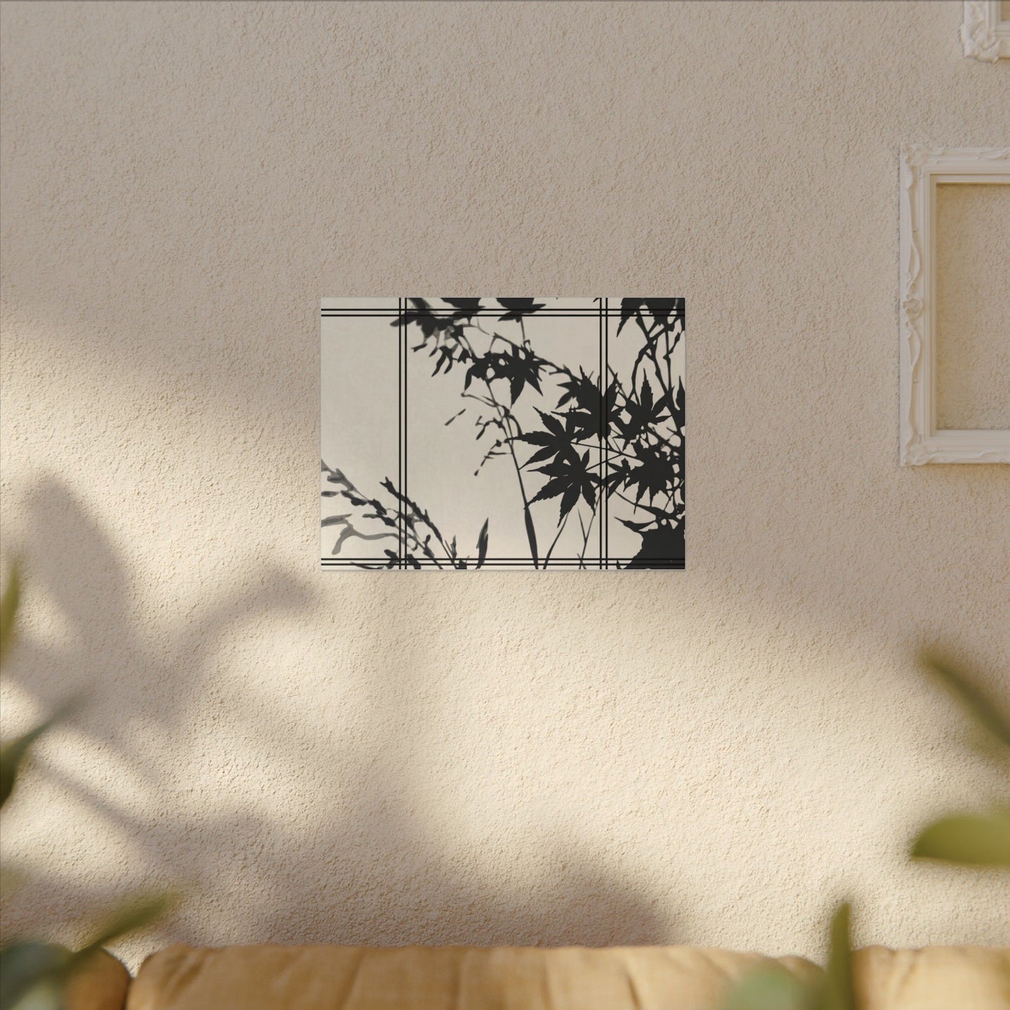Shoji Screen Canvas Art | Summer Japandi Minimal Line Art
