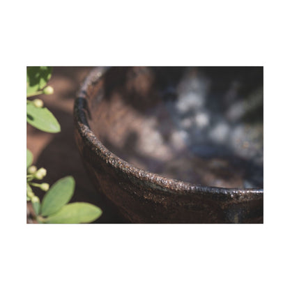 Ceramic Bowl Shadow Zen Canvas Art | Moody Dark Japandi Art