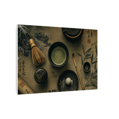 Tea Ceremony Canvas Art | Winter Zen Ukiyo E Inspired Art
