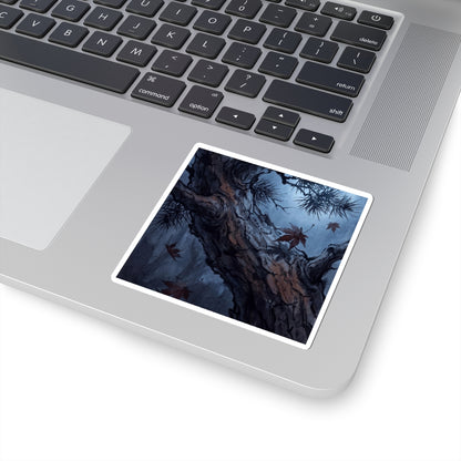 Kanso Pine Tree Sticker - Dark Japandi Shadow Zen