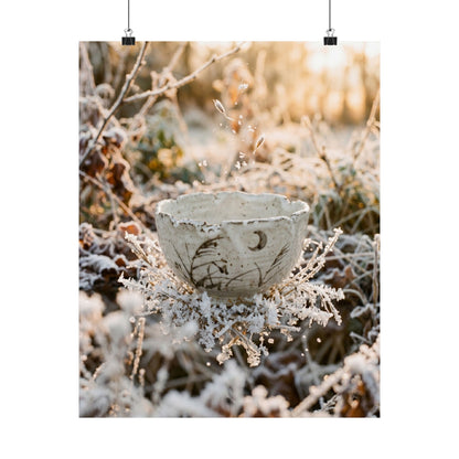 Golden Hour Ceramic Bowl Wall Art Print - Japandi Kanso