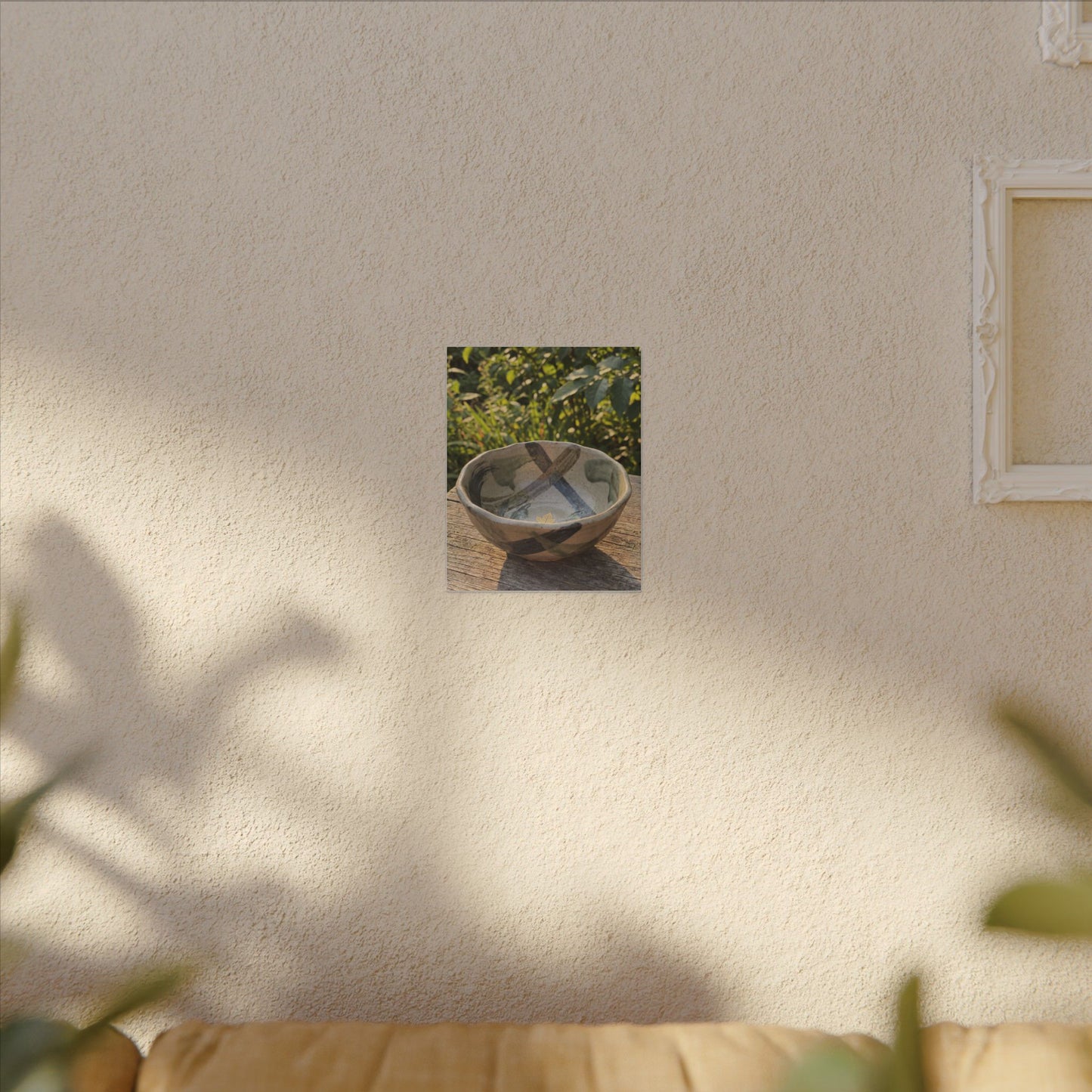 Earthy Ceramic Bowl Canvas Art - Japanese Pattern Japandi