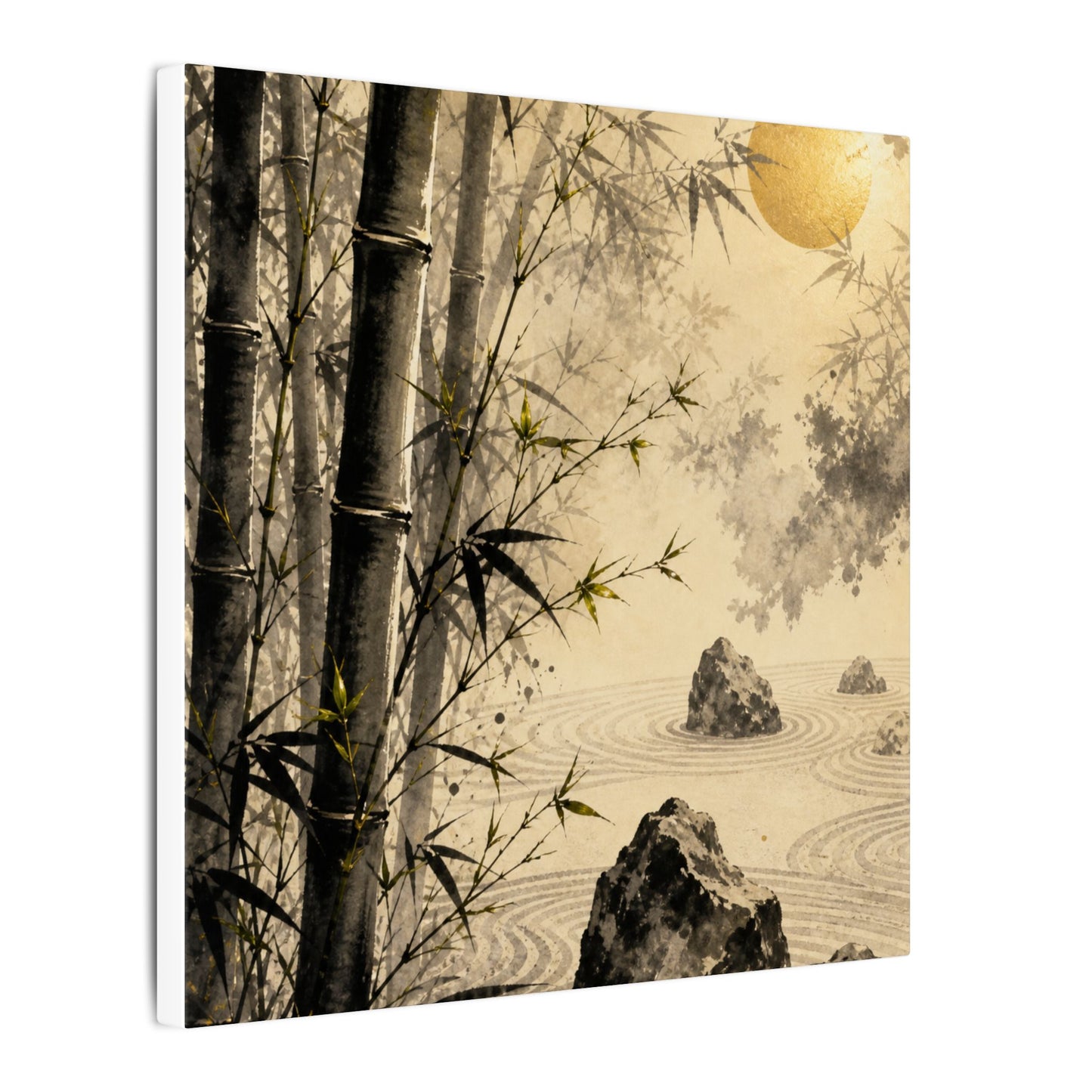Peaceful Bamboo Grove Canvas Art - Karesansui Zen