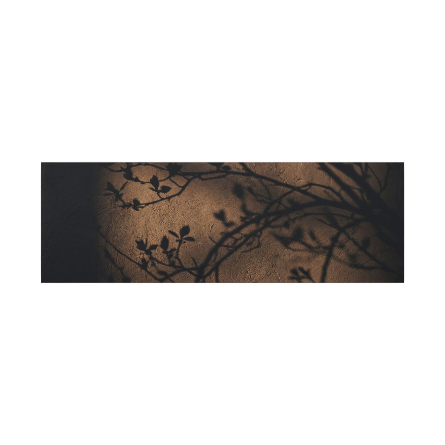 Dark Japandi Shadow Play in Golden Hour | Shadow Zen Canvas Art
