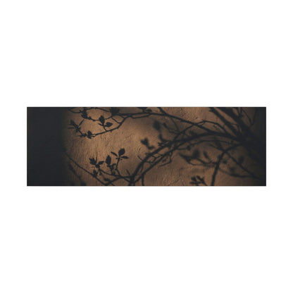 Dark Japandi Shadow Play in Golden Hour | Shadow Zen Canvas Art