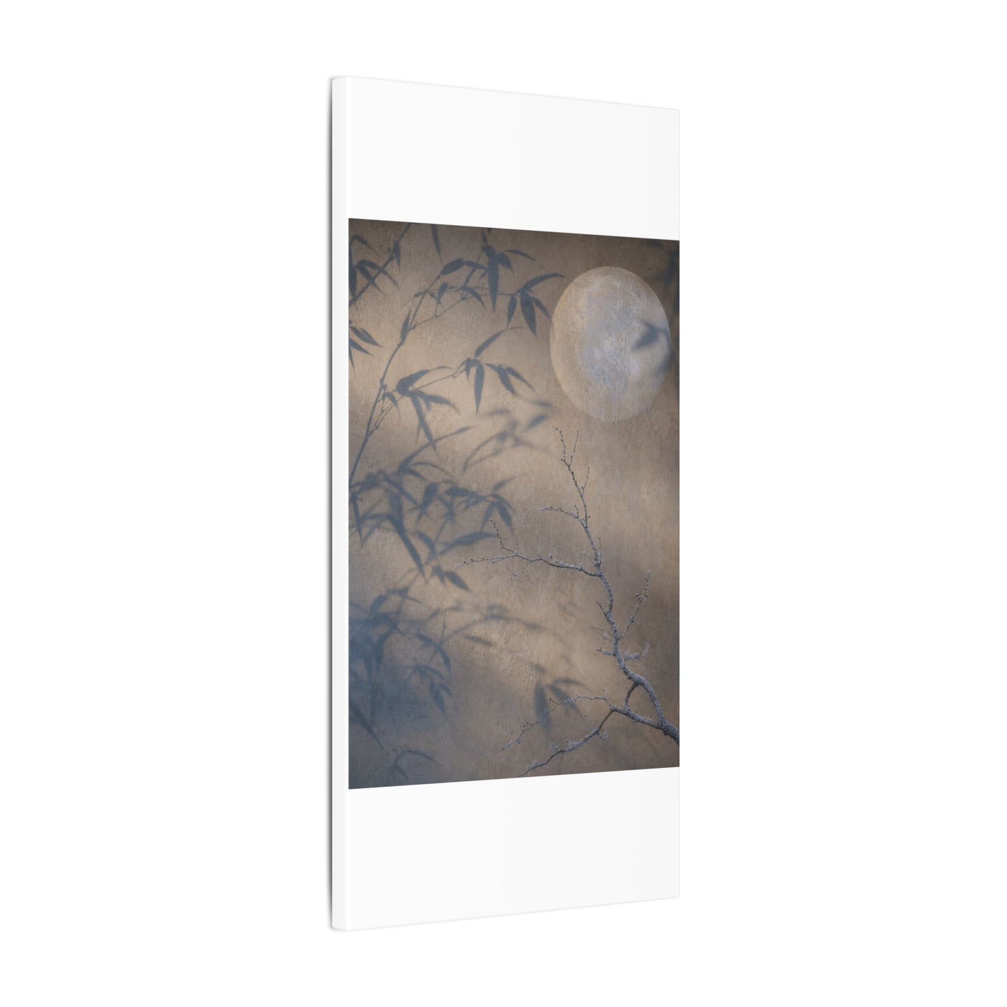 Shadow Play Canvas Art | Winter Japandi Japanese Pattern Art