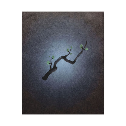 Ink Brushstroke Canvas Art | Spring Dark Japandi Moody Minimal Art