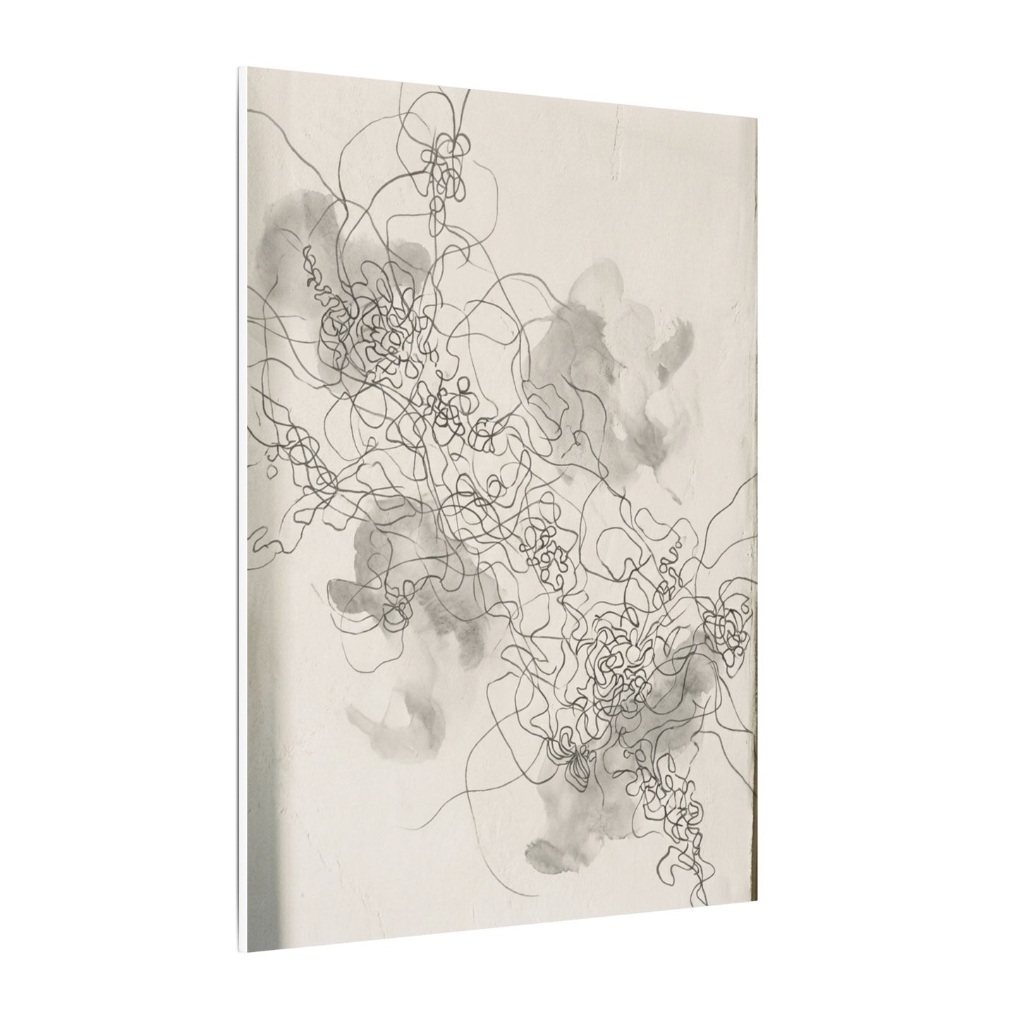 Shadow Play Spring Canvas Art | Dark Japandi Sophisticated Design