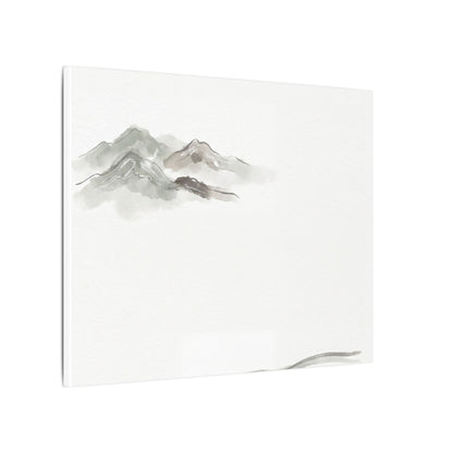 Winter Mountain Mist Minimal Line Canvas Art | Elegant Decor