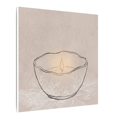 Ceramic Bowl Minimal Line Canvas Art | Neutral Japandi Art