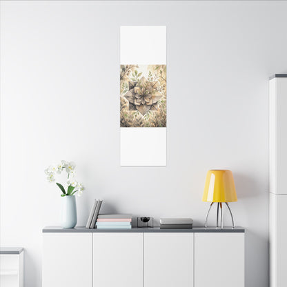 Warm Paper Fold Canvas Art - Watercolor Japandi