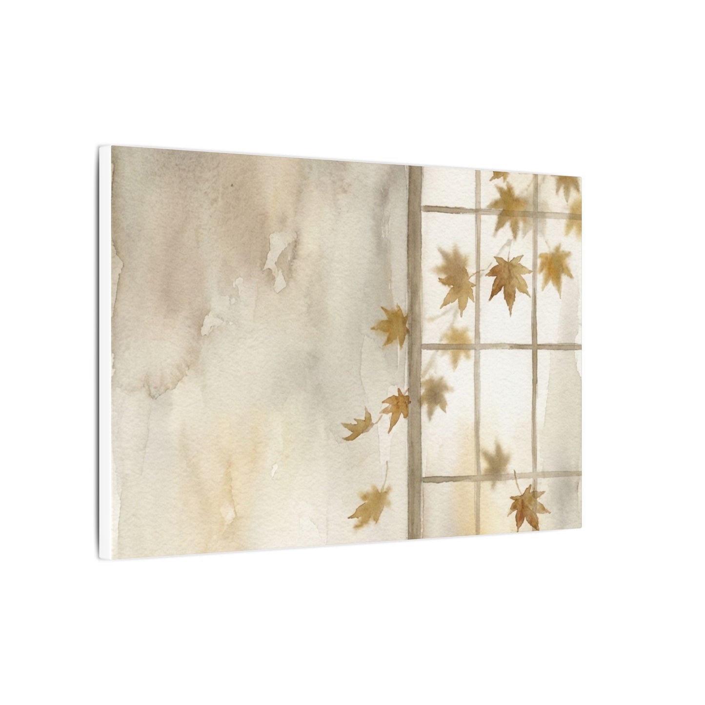 Warm Shoji Screen Canvas Art - Watercolor Japandi