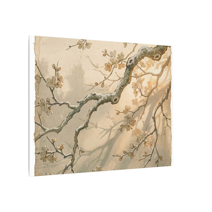Cherry Blossom Canvas Art | Winter Japandi Japanese Pattern Art