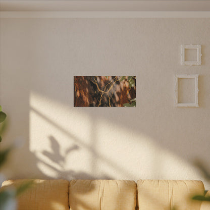 Kanso Rust Patina Canvas Art - Kintsugi Gold Vein
