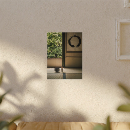 Tea Ceremony Enso Canvas Art | Serene Zen Art