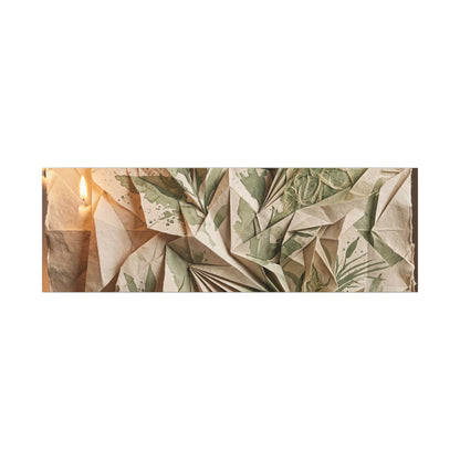 Japandi Paper Fold in Candlelight | Texture Canvas Art