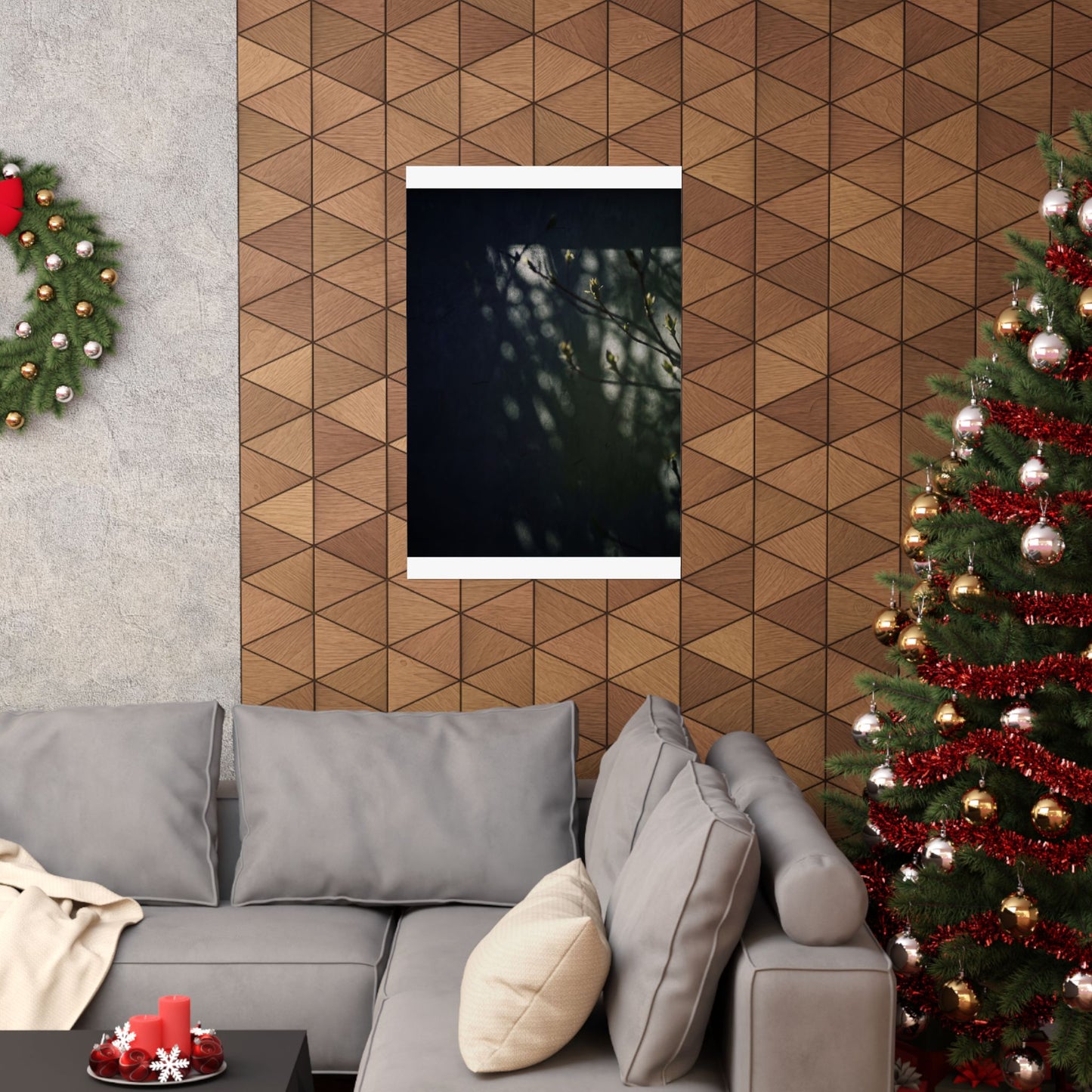 Shoji Screen Wall Art Print | Spring Dark Japandi Moody Minimal Art