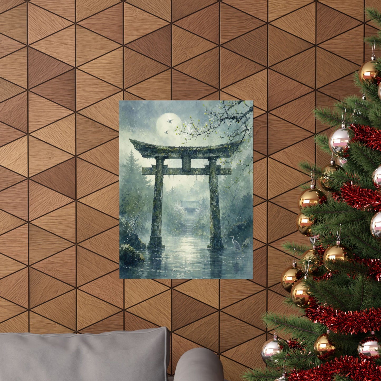 Datsuzoku Torii Gate Wall Art Print - Japandi Watercolor