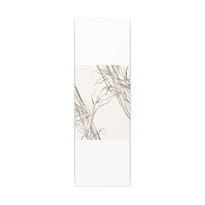 Neutral Shoji Screen Canvas Art - Minimal Line Japandi