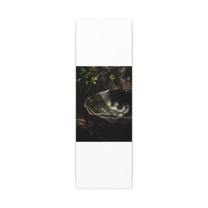 Sophisticated Ceramic Bowl Canvas Art - Dark Texture Dark Japandi