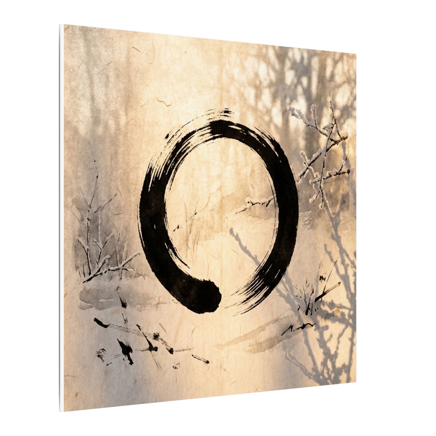 Shoji Screen Enso Canvas Art | Contemplative Zen Art