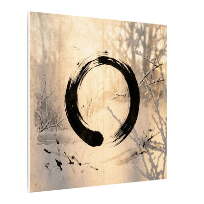 Shoji Screen Enso Canvas Art | Contemplative Zen Art