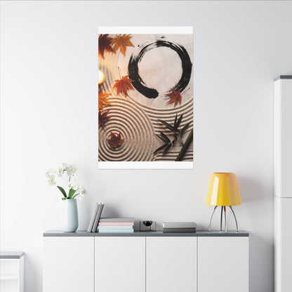 Tranquil Rock Garden Canvas Art - Enso Zen