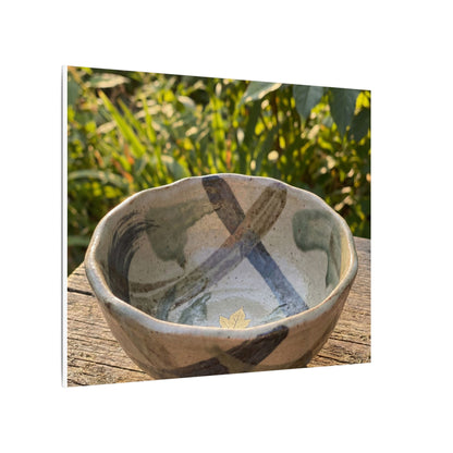 Earthy Ceramic Bowl Canvas Art - Japanese Pattern Japandi
