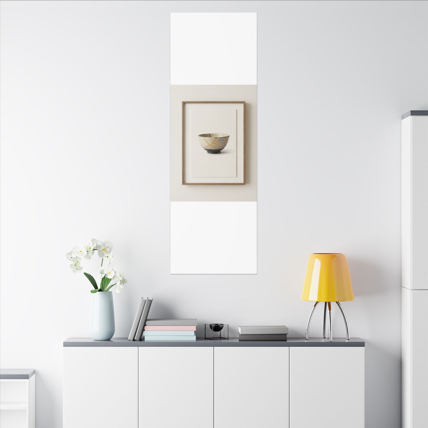 Kintsugi Charcoal Canvas Art