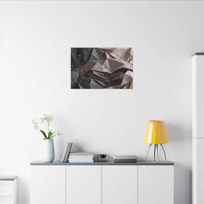 Neutral Paper Fold Canvas Art - Texture Japandi