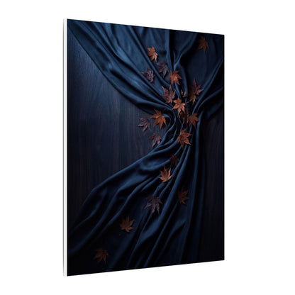 Silk Drape Autumn Canvas Art | Dark Japandi Sophisticated Design