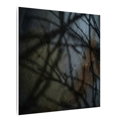 Shadow Play Dark Texture Canvas Art | Sophisticated Dark Japandi Art