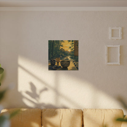 Ma Tea Ceremony Canvas Art - Zen Ukiyo E Inspired