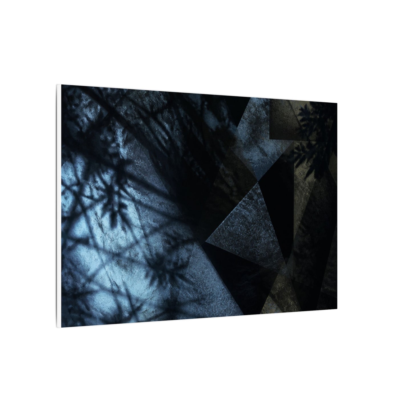 Shadow Play Winter Canvas Art | Dark Japandi Luxurious Design