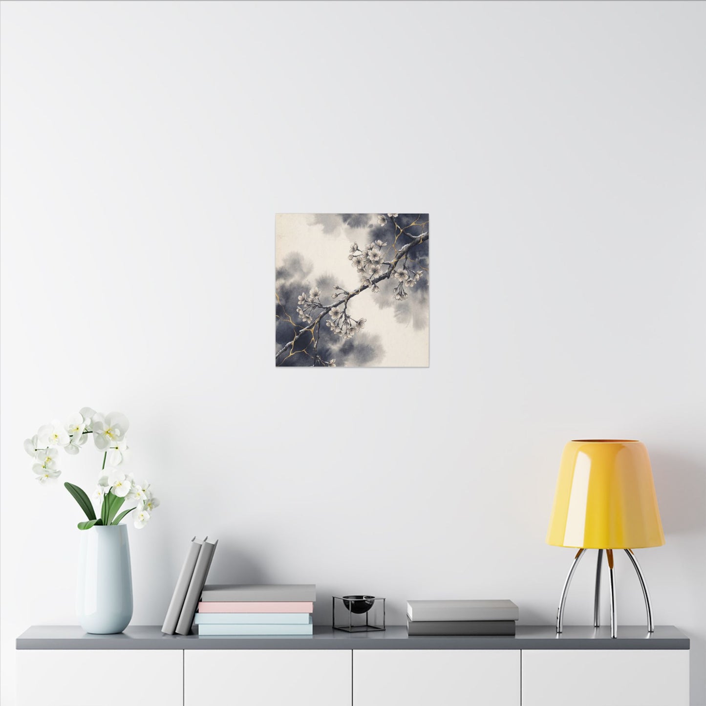 Ma Cherry Blossom Canvas Art - Kintsugi Gold Vein