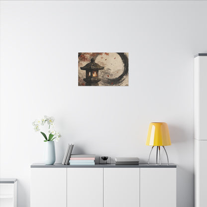 Ma Stone Lantern Canvas Art - Zen Enso