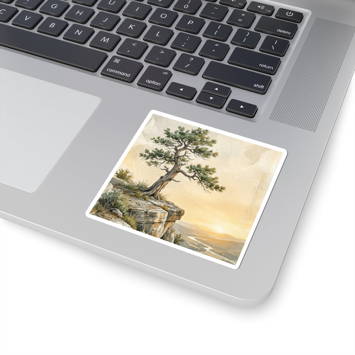Mono No Aware Pine Tree Sticker - Japandi Texture