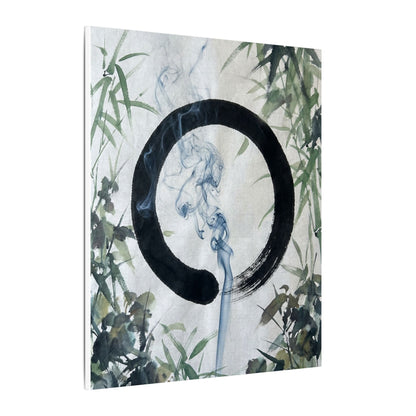 Zen Incense Smoke in Moonlight | Enso Canvas Art