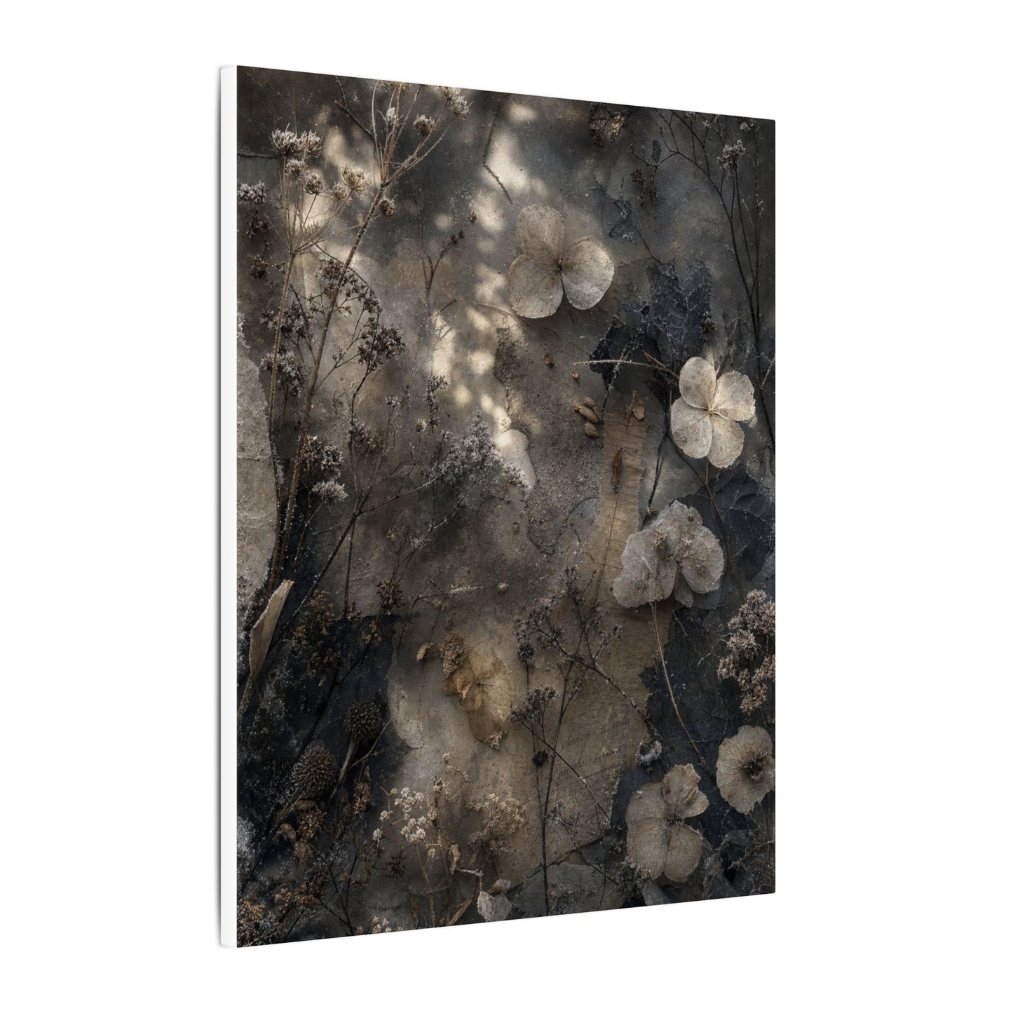 Winter Dried Flowers Texture Canvas Art | Elegant Decor