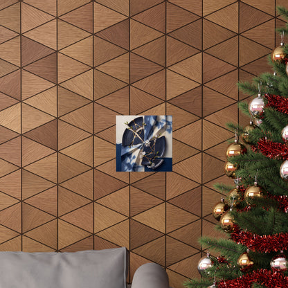 Kintsugi Paper Fold in Moonlight | Gold Repair Wall Art Print