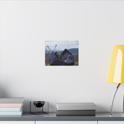 Paper Fold Canvas Art | Spring Kintsugi Gold Repair Art