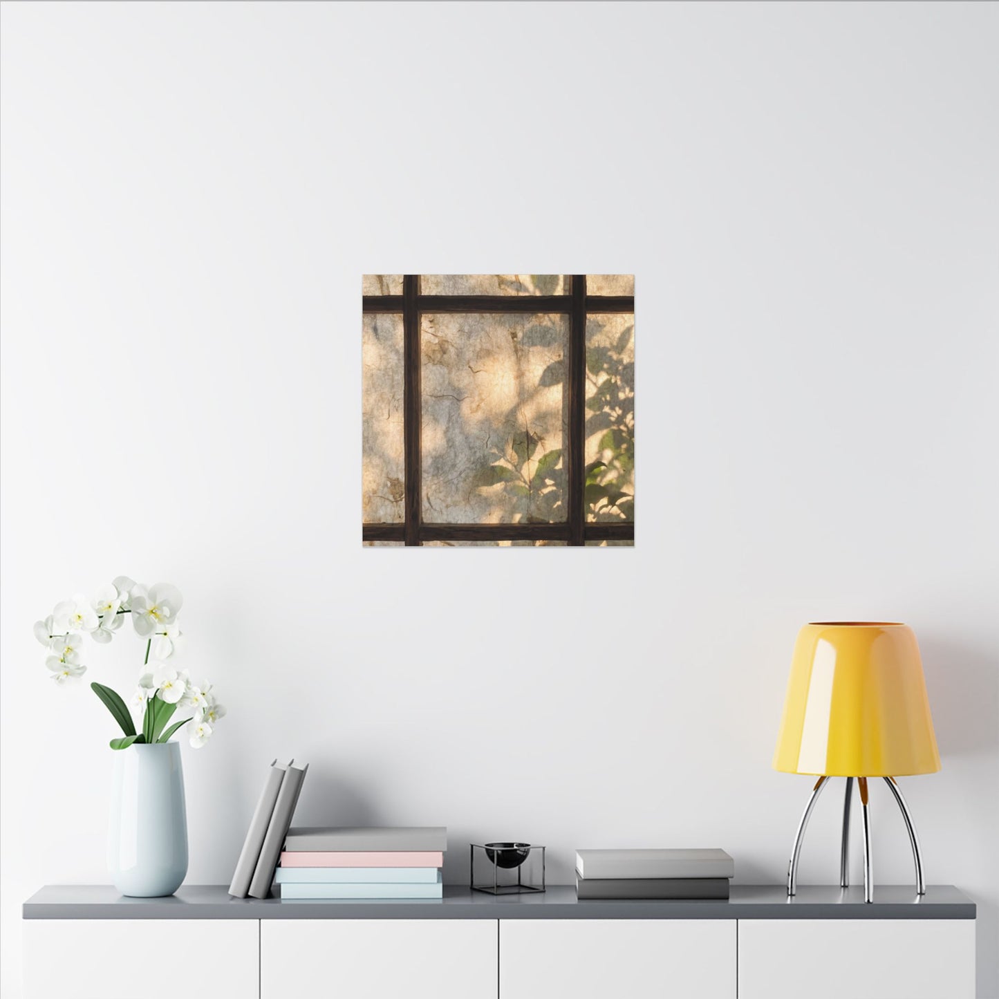 Golden Hour Shoji Screen Canvas Art - Japandi Mono No Aware